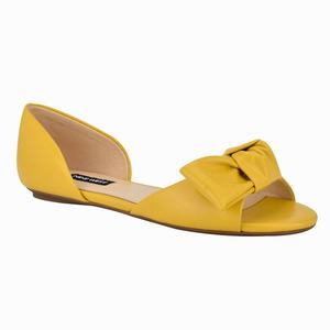 Nine West Bonnie Bow Front d'Orsay Flats - Yellow - Ireland (GT7643918)